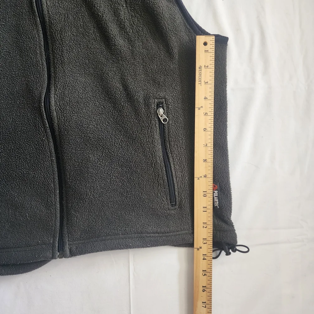 Timberland Size XL Polartec Fleece Vest Full Zip w/ Pockets Dark Forest Green - Picture 12 of 12